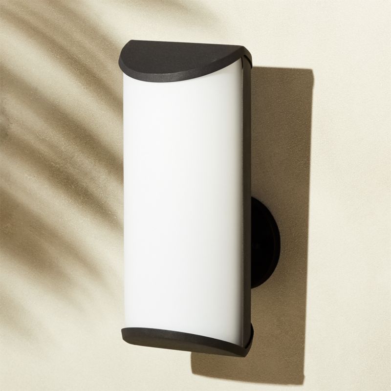Chamber Black Outdoor Wall Sconce CB2